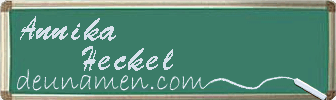 Annika Heckel Visitenkarte